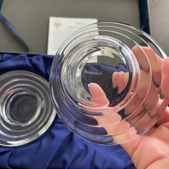 FABREGE Imperial Collection Luxe Oblong Glass Crystal Votives in Display Box - Picture 3 of 13